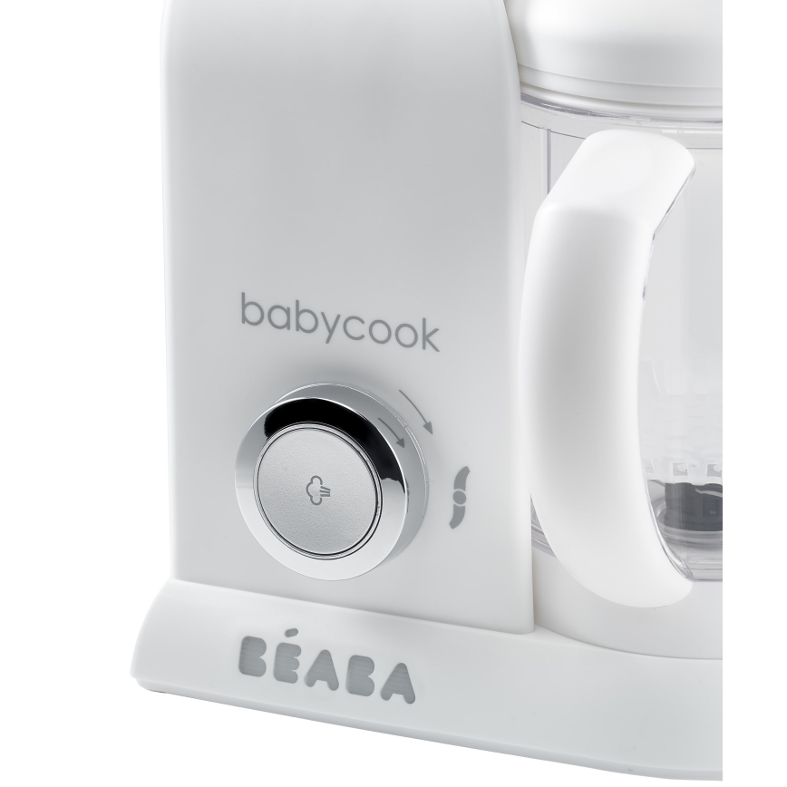 Beaba - Panela de cozer a vapor com varinha mágica BABYCOOK branco