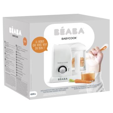 Beaba - Panela de cozer a vapor com varinha mágica BABYCOOK branco