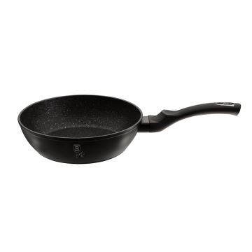 BerlingerHaus - Panela com superfície de mármore + tampa 24 cm preto/aço inoxidável