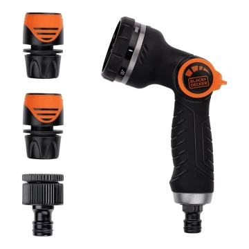 BLACK+DECKER - Pistola de rega com 3 conectores