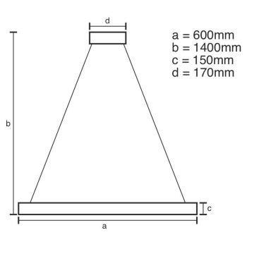 Brilagi - Candeeiro de cristal LED suspenso regulável HALO LED/40W/230V + comando