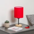 Brilagi - Candeeiro de mesa NUBILA WOOD 1xE27/25W/230V carvalho/vermelho