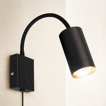 Brilagi - Candeeiro de parede flexível SELE 1xGU10/30W/230V preto/dourado