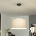Brilagi - Candeeiro pendente LED CERIA com cabo 1xE27/40W/230V Ø 45 cm bege