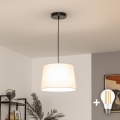 Brilagi - Candeeiro pendente LED com cabo CERIA 1xE27/40W/230V diâmetro 30 cm bege
