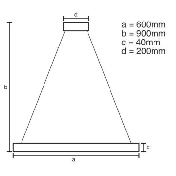 Brilagi - Candeeiro suspenso LED com regulação CIRCLE LED/42W/230V 3000-6500K castanho + comando