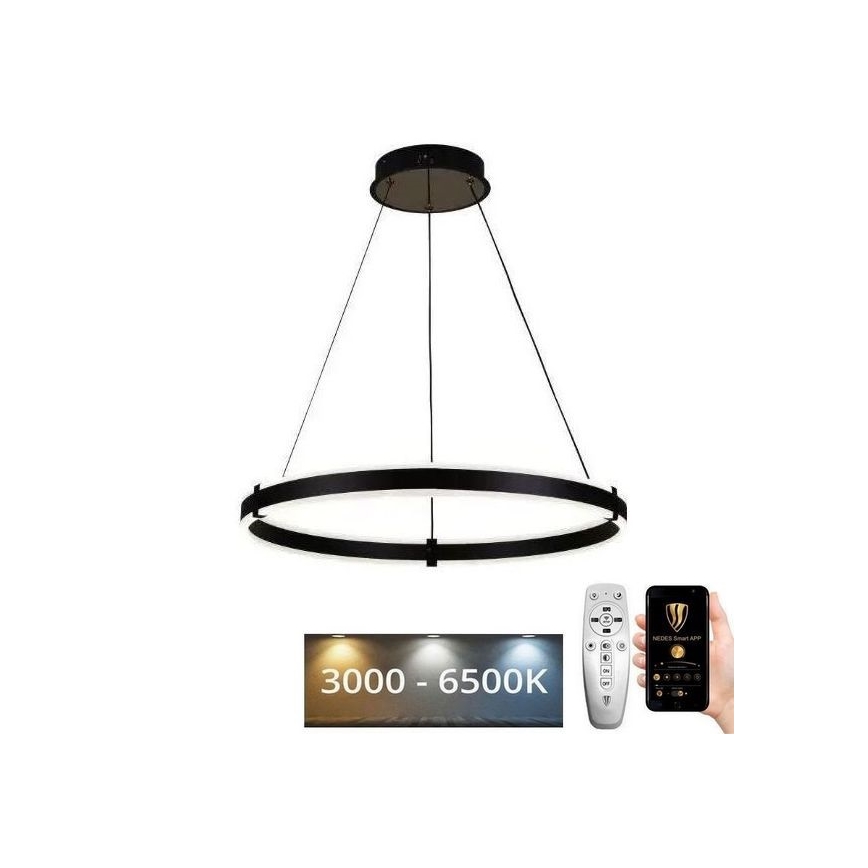 Brilagi - Candeeiro suspenso LED com regulação CIRCLE LED/85W/230V 3000-6500K preto + comando