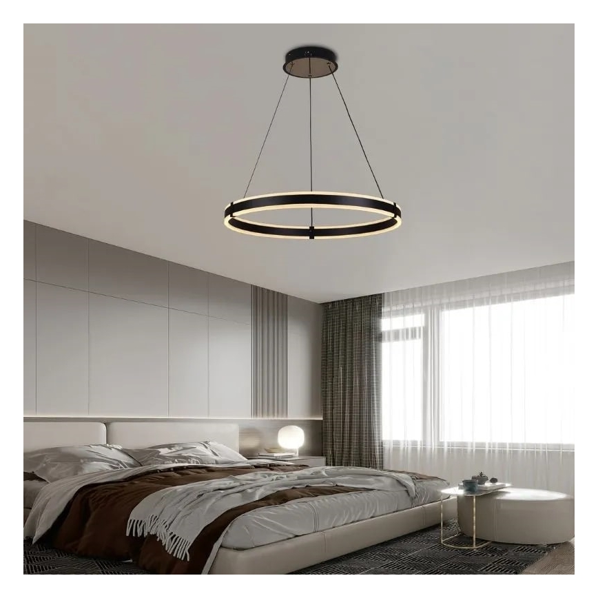 Brilagi - Candeeiro suspenso LED com regulação CIRCLE LED/85W/230V 3000-6500K preto + comando