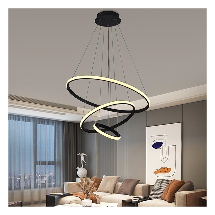 Brilagi - Candeeiro suspenso LED com regulação CIRCLE LED/90W/230V 3000-6500K + comando