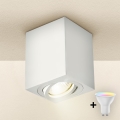 Brilagi - Foco LED RGBW dimerizável MIA 1xGU10/6W/230V 3000K 100x80 mm branco + comando remoto