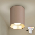 Brilagi - Foco LED RGBW dimerizável TRINE 1xGU10/6W/230V 3000K bege/dourado + controlo remoto