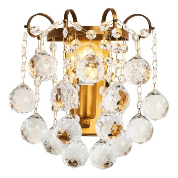 Brilagi - Iluminação de parede CRYSTAL 1xE14/60W/230V latão