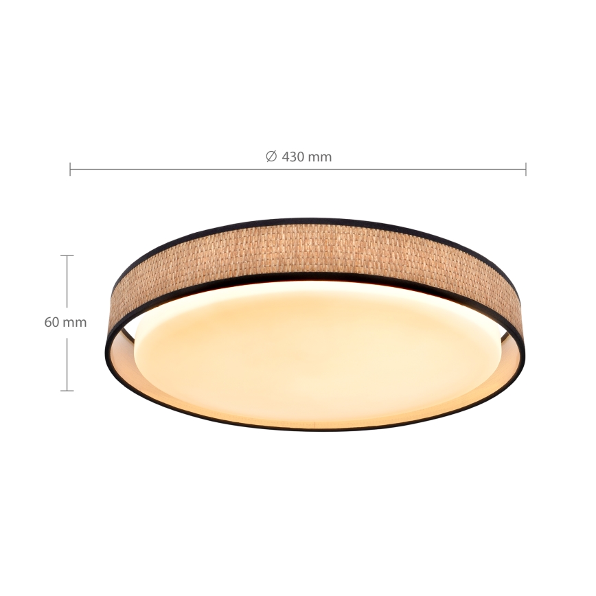 Brilagi - Iluminação de teto LED com regulação PILAR LED/48W/230V 3000-6500K diâmetro 43 cm + comando