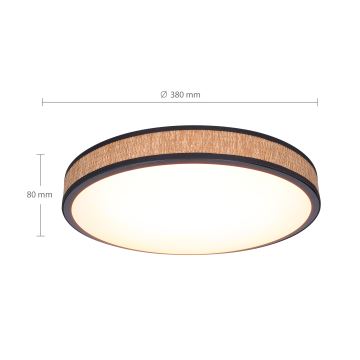 Brilagi - Iluminação de teto LED com regulação ROSA LED/48W/230V 3000-6500K diâmetro 38 cm + comando