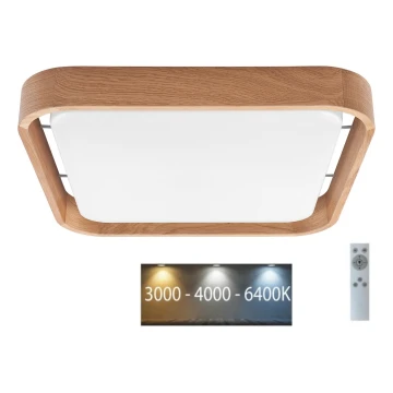 Brilagi - Iluminação de teto LED MANAROLA CUBIC LED/24W/230V 3000-6500K carvalho + +CR