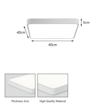 Brilagi - Iluminação de teto LED POOL LED/36W/230V 3000/4500/6000K 40x40 cm branco