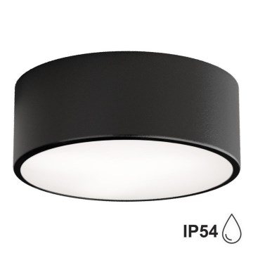 Brilagi - Iluminação de teto para casa de banho CLARE 1xE27/24W/230V diâmetro 20 cm IP54 preto