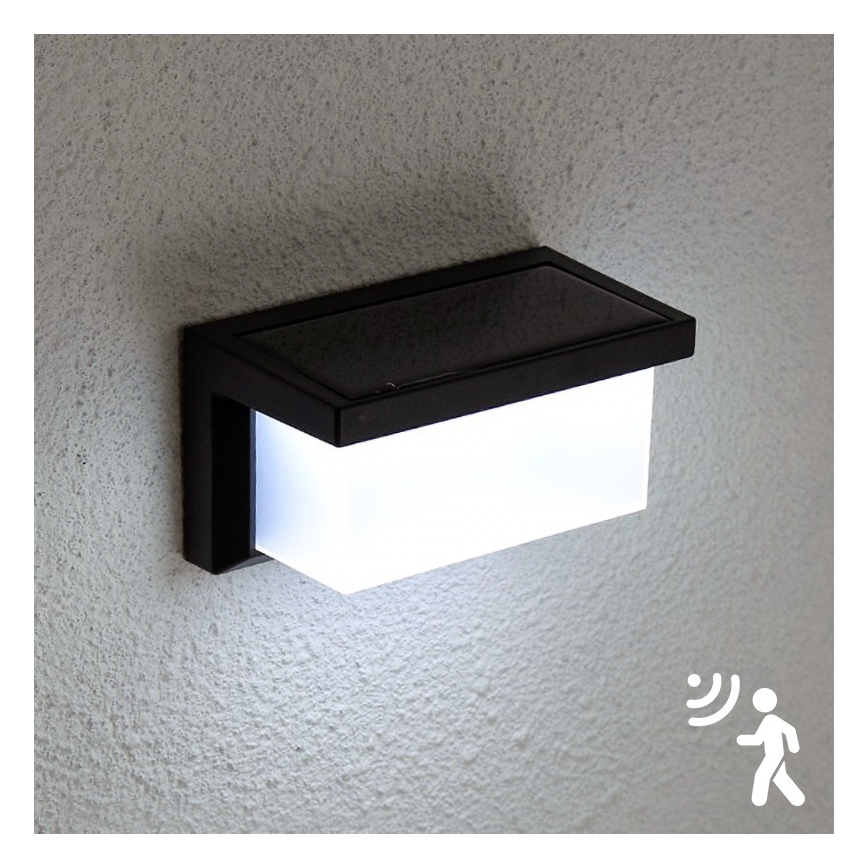 Brilagi - Iluminação solar de parede LED com sensor BRICK LED/12W/5,5V IP65