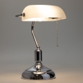 Brilagi - Lâmpada de mesa BANK OFFICE 1xE27/60W/230V cromo brilhante/branco