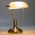 Brilagi - Lâmpada de mesa BANK OFFICE 1xE27/60W/230V latão/branco