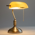 Brilagi - Lâmpada de mesa BANK OFFICE 1xE27/60W/230V latão/laranja