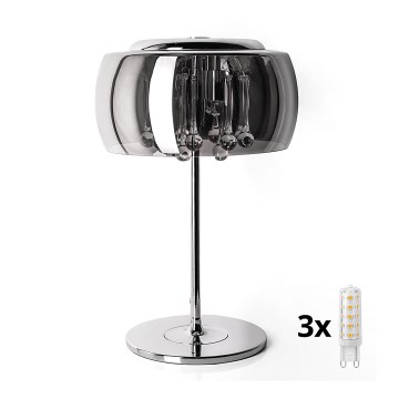 Brilagi - LED Candeeiro de mesa de cristal JEWEL 3xG9/42W/230V