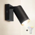Brilagi - LED RGBW dimerizável, spot de parede orientável SELE 1xGU10/6W/230V 3000K preto/dourado + controlo remoto