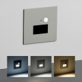 Brilagi - Luminária de escada LED com sensor de movimento e crepuscular JACK LED/3W/230V 3000/4000/6500K IP65 cinza