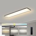 Brilagi - Luminária de teto LED regulável SLIMFRAME LED/58W/230V 120x30 cm 3000-6000K preta + controlo remoto