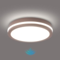 Brilagi - Luminária LED de exterior com sensor BENE LED/24W/230V Ø 26 cm cor castanha IP54