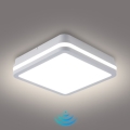 Brilagi - Luminária LED exterior com sensor BENE LED/18W/230V 22x22 cm branca IP54