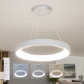 Brilagi - Lustre LED dimerizável suspenso por cabo FALCON II LED/99W/230V 3000-6500K Ø 60 cm branco + controlo remoto