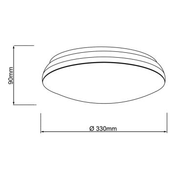 Brilliant - Iluminação de teto LED RGBW com regulação MIDWAY LED/14W/230V 3100-6500K Wi-Fi Tuya + comando