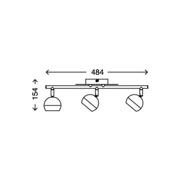 Briloner 2045-032 - Foco LED 3xLED/3,7W/230V