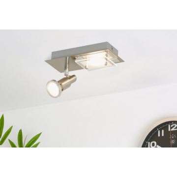 Briloner 2879-022 - Luz de teto LED COMBINATA 1xGU10/3W + LED/5W/230V