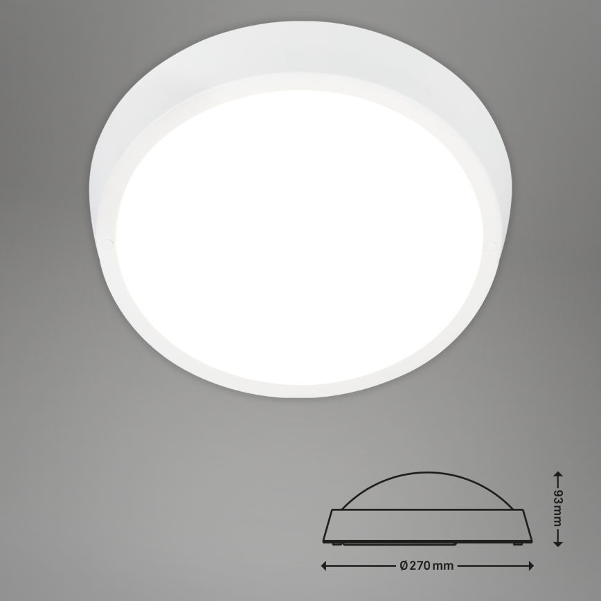 Briloner 3018-016 - Iluminação de teto exterior LED HAGEN LED/24W/230V 4000K IP44 branco