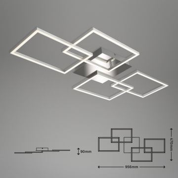 Briloner 3091-018 - Iluminação de teto LED com regulação FRAME LED/30W/230V cromado