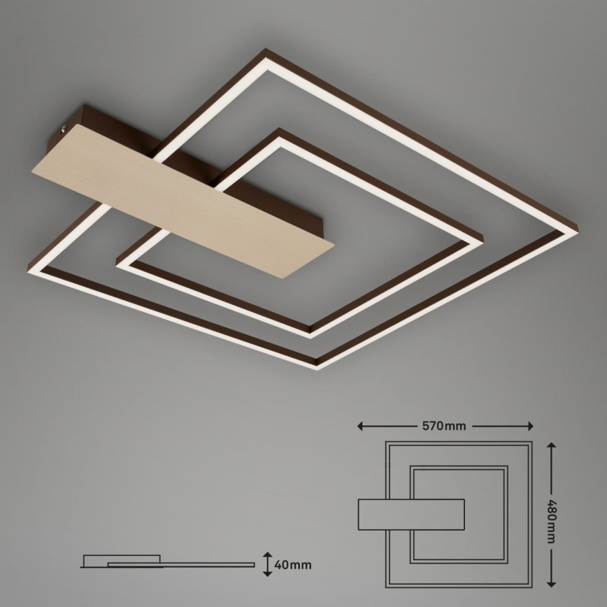 Briloner 3545-017 - Iluminação de teto LED com regulação NICO LED/25W/230V dourado