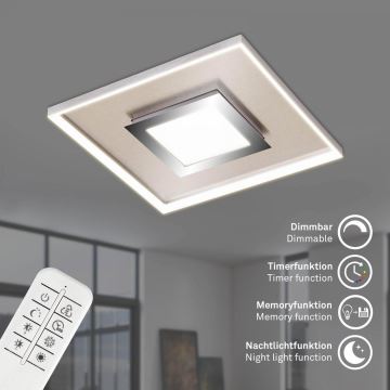 Briloner 3641-012 - Iluminação de teto LED com regulação FRAME LED/30W/230V 2700-6500K cromado + comando