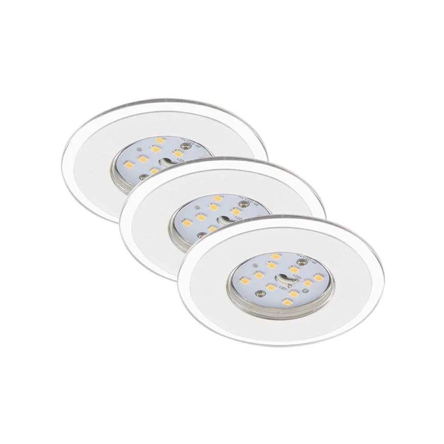 Briloner 7197-036-CONJUNTO 3x Foco de encastrar de casa de banho LED com regulação LED/4,5W/230V IP44