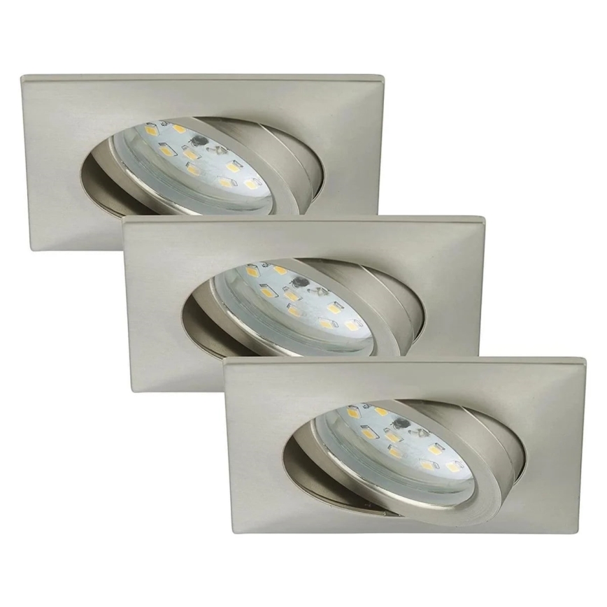 Briloner 7210-032 - CONJUNTO 3x Focos de encastrar LED para casa de banho  ATTACH LED/5W/230V IP23 cromado