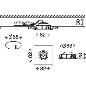 Briloner 7210-032 - CONJUNTO 3x Focos de encastrar LED para casa de banho  ATTACH LED/5W/230V IP23 cromado