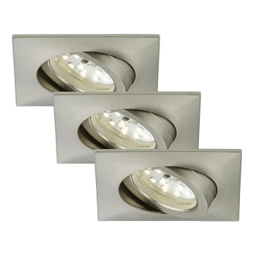 Briloner 7210-032 - CONJUNTO 3x Focos de encastrar LED para casa de banho  ATTACH LED/5W/230V IP23 cromado