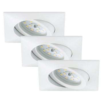 Briloner 7210-036 - CONJUNTO 3x Focos de encastrar LED para casa de banho  ATTACH LED/5W/230V IP23 branco