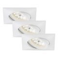 Briloner 7210-036 - CONJUNTO 3x Focos de encastrar LED para casa de banho  ATTACH LED/5W/230V IP23 branco