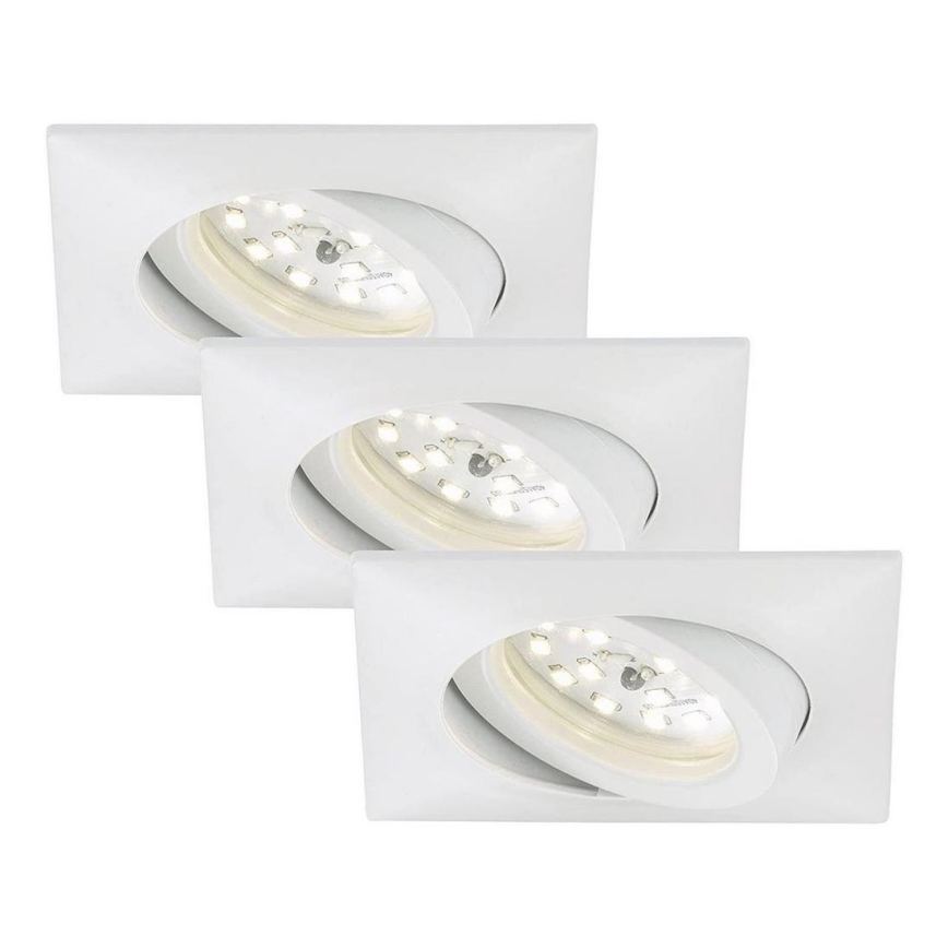 Briloner 7210-036 - CONJUNTO 3x Focos de encastrar LED para casa de banho  ATTACH LED/5W/230V IP23 branco