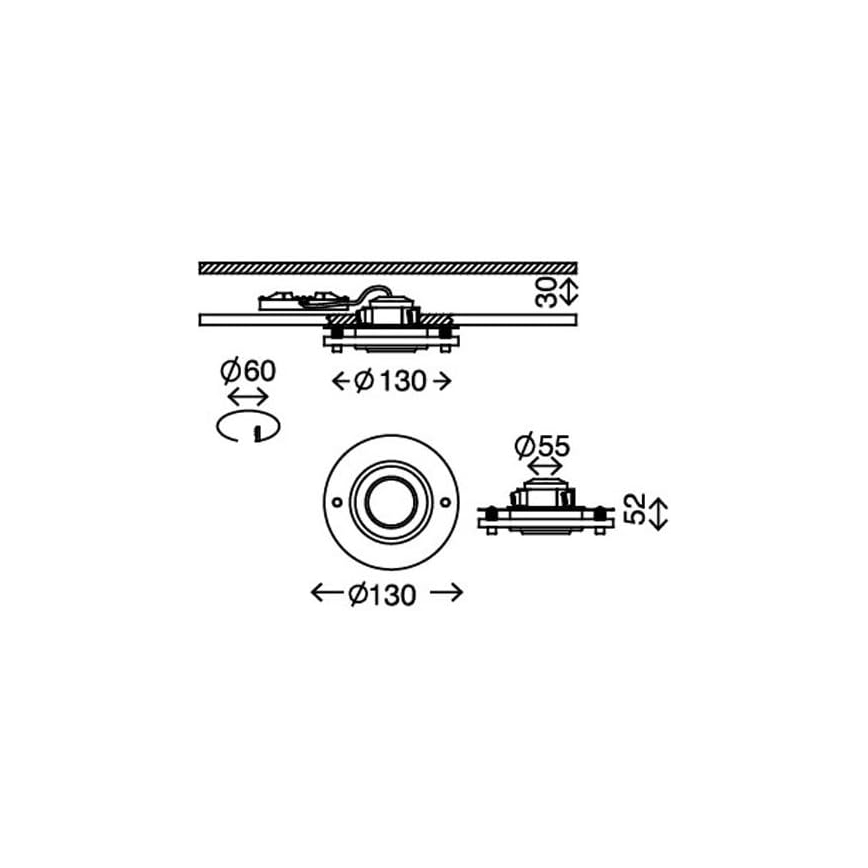 Briloner 7216-012 - Foco de encastrar de casa de banho LED ATTACH LED/5W/230V IP44 3000K redondo