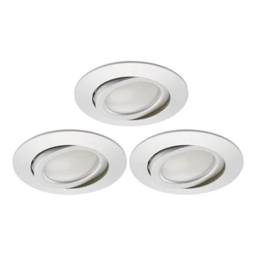 Briloner 8309-039 - CONJUNTO 3x Foco de encastrar de casa de banho LED com regulação LED/5W/230V IP23