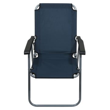 Cadeira de campismo dobrável azul
