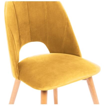 Cadeira de jantar TINO 86x48 cm amarelo/ carvalho claro
